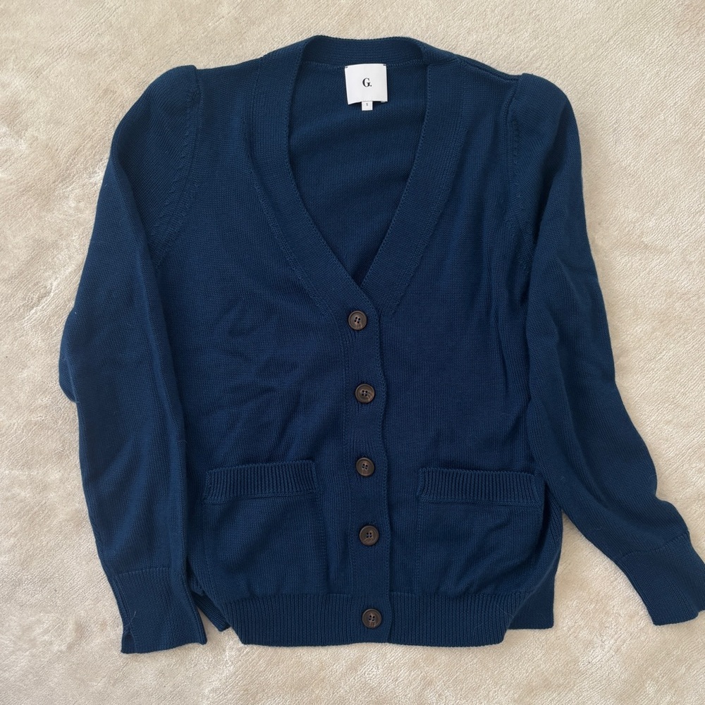 G. label puff sleeve sweater
